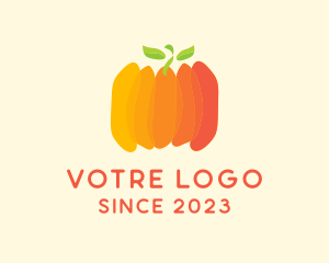 Market - Autumn Pumpkin Vegetable logo design