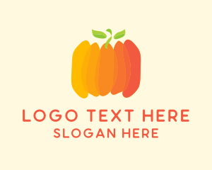 Autumn Pumpkin Vegetable Logo