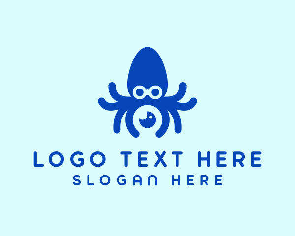 Ocean - Blue Squid Photography logo design