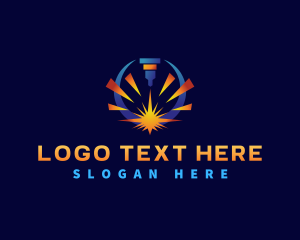Laser - Metal Laser Fabrication logo design
