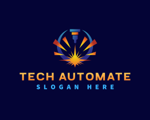 Automation - Metal Laser Fabrication logo design