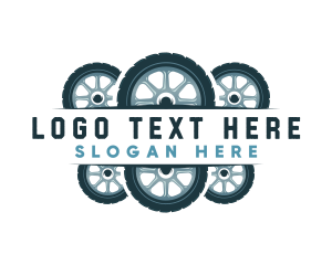 Wheels - Auto Tire Garage logo design