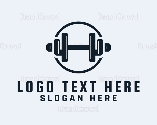 Gym Fitness Dumbbell Logo