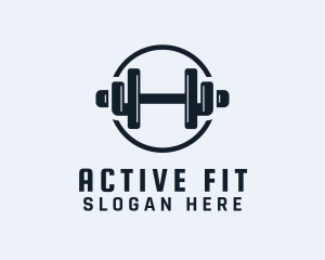 Fit - Gym Fitness Dumbbell logo design