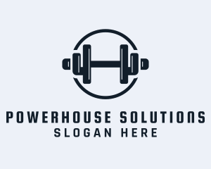 Strength - Gym Fitness Dumbbell logo design