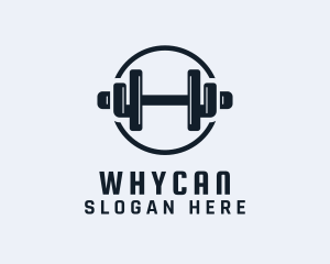 Physical Training - Gym Fitness Dumbbell logo design