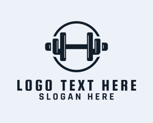 Physical - Gym Fitness Dumbbell logo design