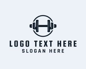 Gym Fitness Dumbbell Logo