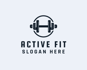 Gym Fitness Dumbbell logo design