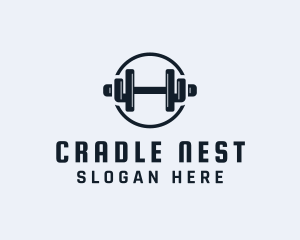 Gym Fitness Dumbbell logo design