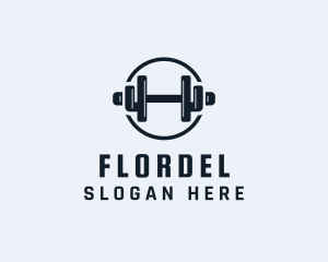 Gym Fitness Dumbbell logo design