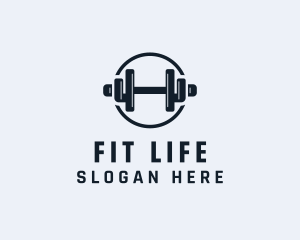 Gym Fitness Dumbbell logo design