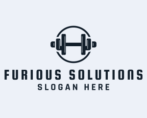 Gym Fitness Dumbbell logo design