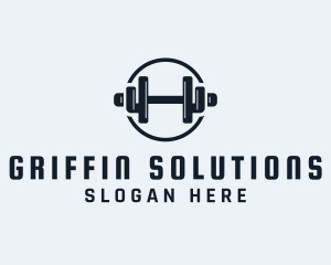 Gym Fitness Dumbbell logo design