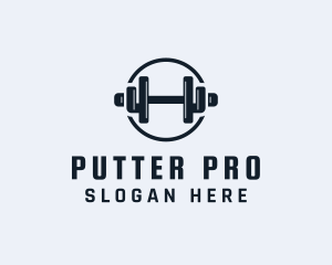 Gym Fitness Dumbbell logo design