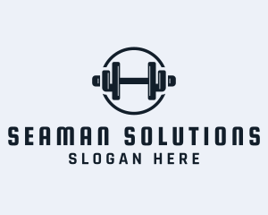 Gym Fitness Dumbbell logo design