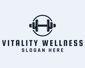 Gym Fitness Dumbbell logo design