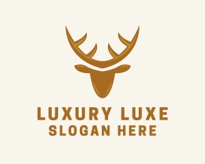 Wild Golden Stag  logo design