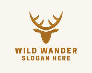 Wild Golden Stag  logo design