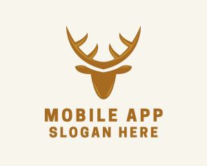 Luxe - Golden Stag Animal logo design