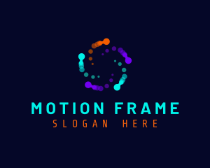 Digital Motion Blob logo design