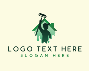 Contractor - House Remodeling Painter logo design