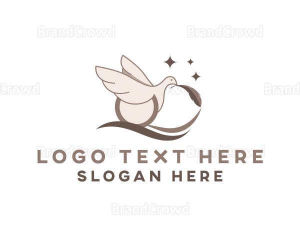 Bird Dove Feather Logo