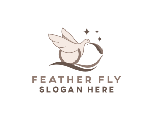 Bird Dove Feather  logo design