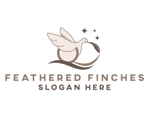 Bird Dove Feather  logo design