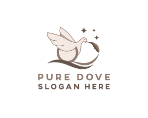 Dove - Bird Dove Feather logo design