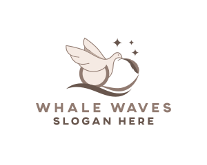 Bird Dove Feather  logo design