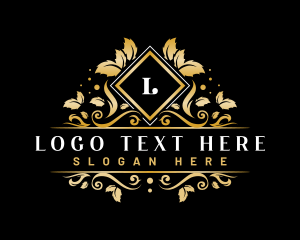 Luxury - Natural Floral Crest logo design