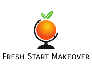 Orange Fruit Globe logo design