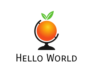 Orange Fruit Globe logo design