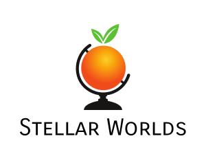 Orange Fruit Globe logo design