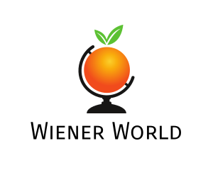 Orange Fruit Globe logo design