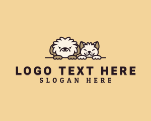 Friendship - Cat Dog Veterinary logo design