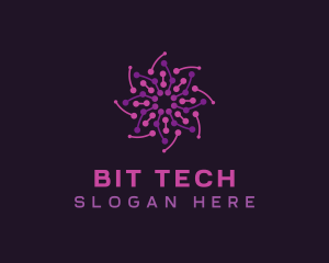 Flower Startup Tech logo design