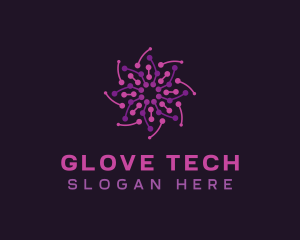 Flower Startup Tech logo design