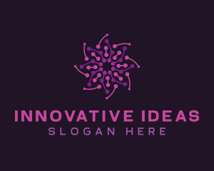 Flower Startup Tech logo design