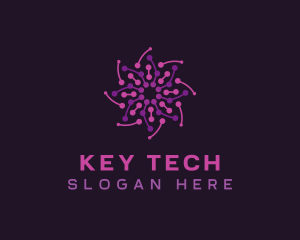 Flower Startup Tech logo design