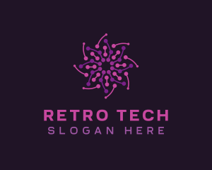 Flower Startup Tech logo design