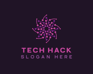 Flower Startup Tech logo design