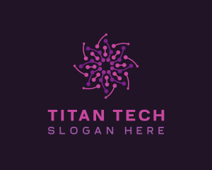 Flower Startup Tech logo design