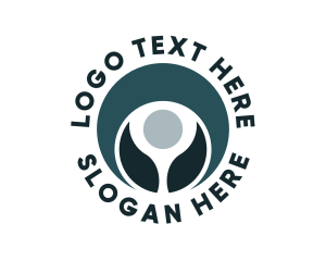 Leaf Marketing Human  Logo