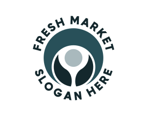 Leaf Marketing Human  logo design
