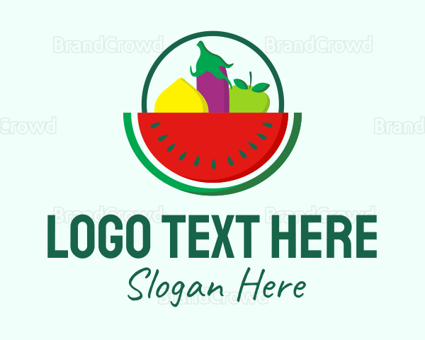 Produce Watermelon Basket Logo