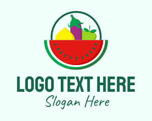 Eggplant - Produce Watermelon Basket logo design