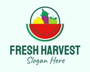 Produce - Produce Watermelon Basket logo design