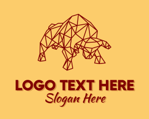 Polygon - Minimalist Geometric Ox logo design